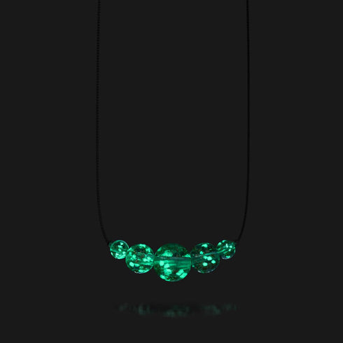 Alabaster | .925 Sterling Gold Vermeil | Firefly Glass Infinity Clasp Necklace